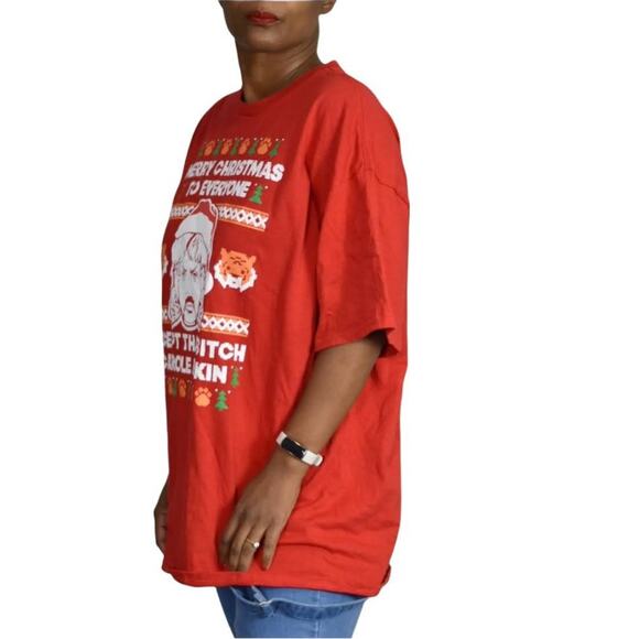 Tiger King Ugly Christmas Tee Carole Tacky Santa Holiday T-Shirt Size XL Unisex - Picture 5 of 12